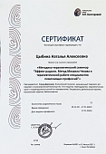 Сертификаты Цыбина Наталья Алексеевна 2